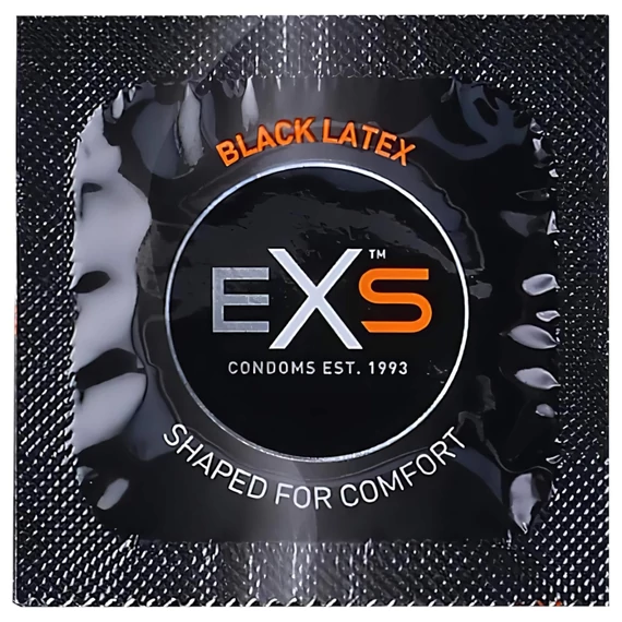 EXS Black - čierny latexový kondóm (100 ks)
