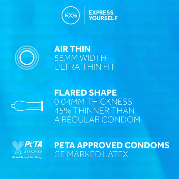 EXS Air Thin - extra tenké kondómy (144 ks)