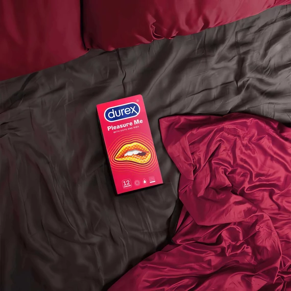 Durex Emoji PleasureMe - rebrované, bodkované kondómy (12 ks)