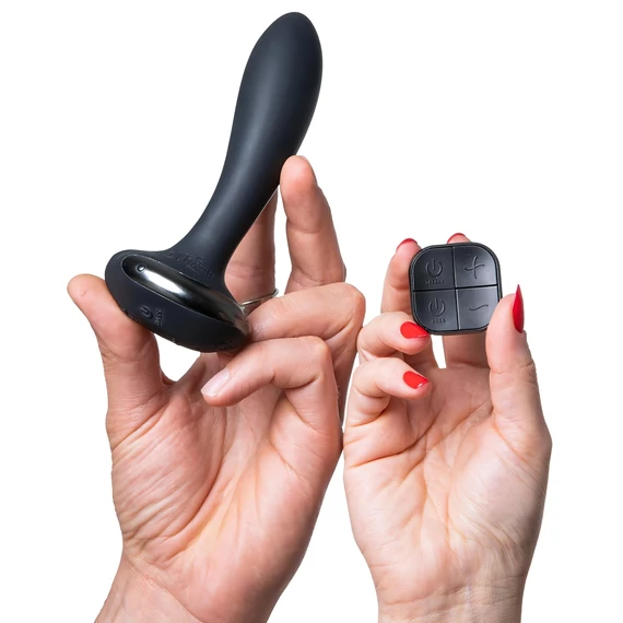 HOT Octopuss PleX Flex - rádiový análny vibrátor (čierny)