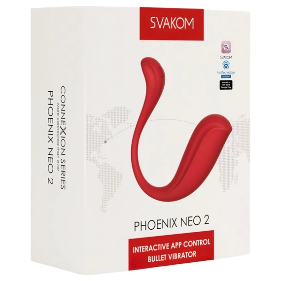 Svakom Phoenix Neo 2 - inteligentné vibračné vajíčko (červené)