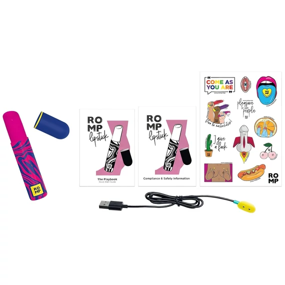 ROMP Lipstick - akumulátorový stimulátor klitorisu (ružový)