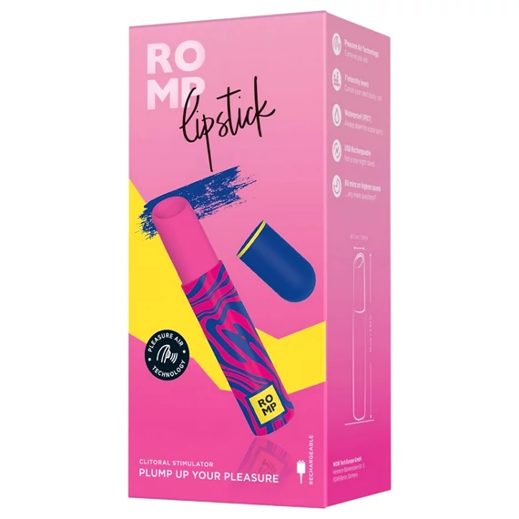 ROMP Lipstick - akumulátorový stimulátor klitorisu (ružový)