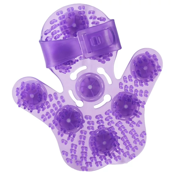 Fialový masážny roller s guľôčkami