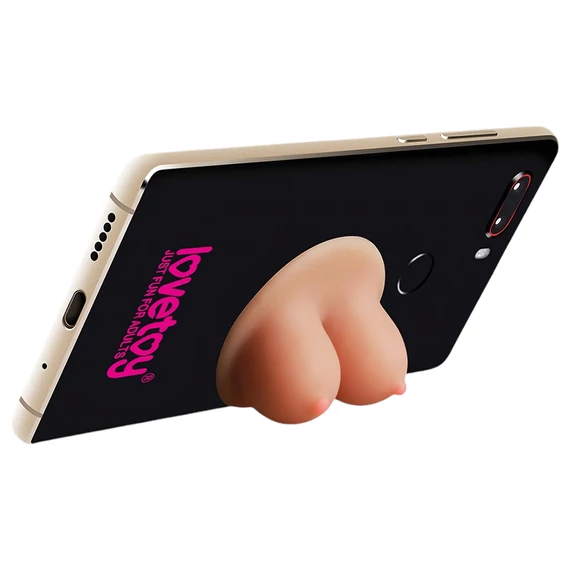 Lovetoy - držiak na mobil s prísavkou - prsia (naturálny)