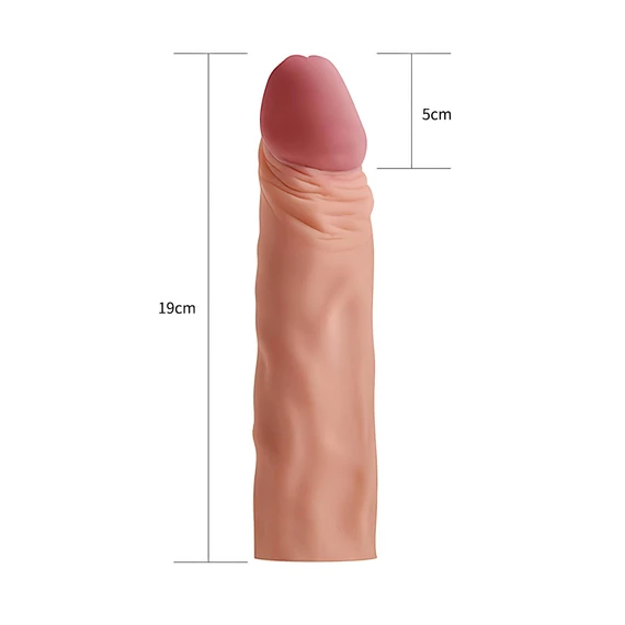 Lovetoy Pleasure X-tender - penisový návlek - 19 cm (prírodný)