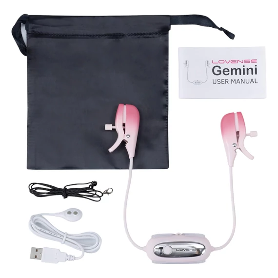 LOVENSE Gemini - smart vibračný klip na bradavky (ružový)