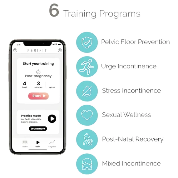Perifit - inteligentný Kegel tréner, ružový, nabíjateľný