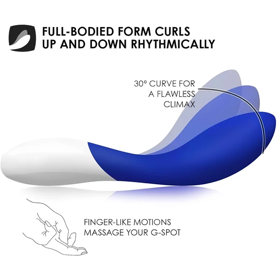 LELO Mona Wave - vodoodolný G-bod vibrátor (modrý)