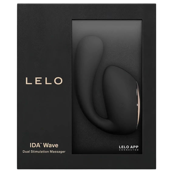 LELO Ida Wave – inteligentný, nabíjací vibračný a rotačný vibrátor (čierny)