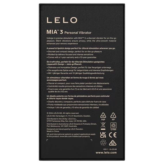 LELO Mia 3 - cestovný vibrátor v tvare rúžu (fialový)