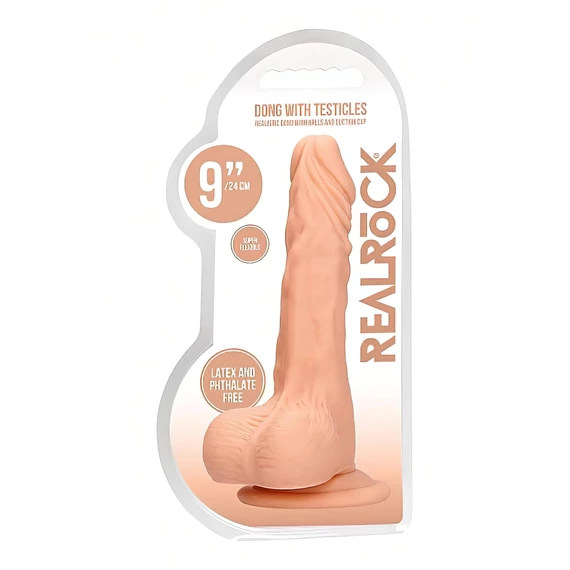 RealRock Dong 9 - realistické dildo s penisom (23 cm) - prírodné