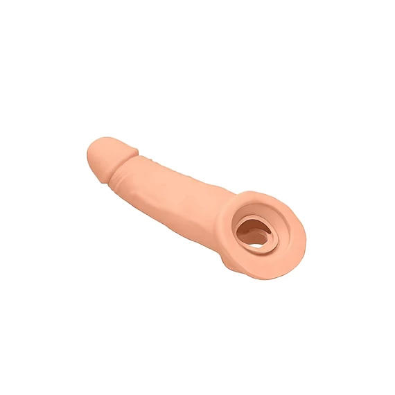 RealRock návlek na penis 21,5 cm - prirodný