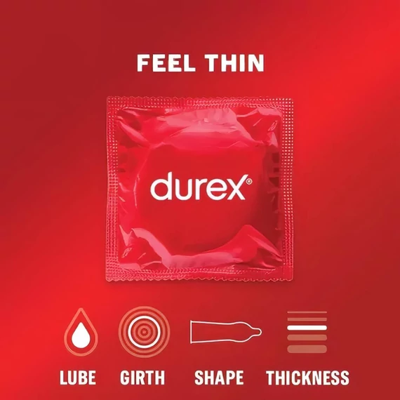 Durex Feel Thin - tenké kondómy pre prirodzený pocit (12 ks)