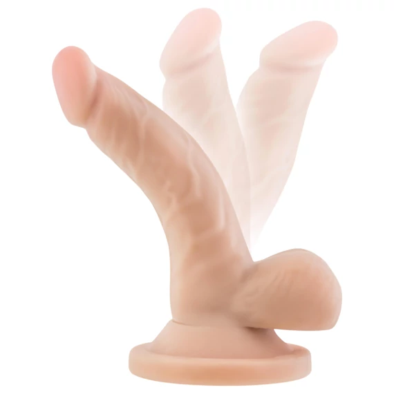 Dr. Skin 4 - realistický dildo s prísavkou a semenníkmi - 12cm, prírodný