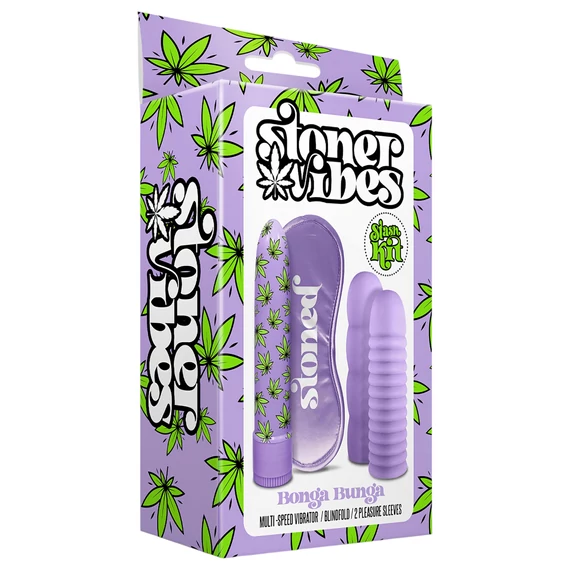 Stoner Bonga Bunga - fialová vibračná sada (4 dielna)