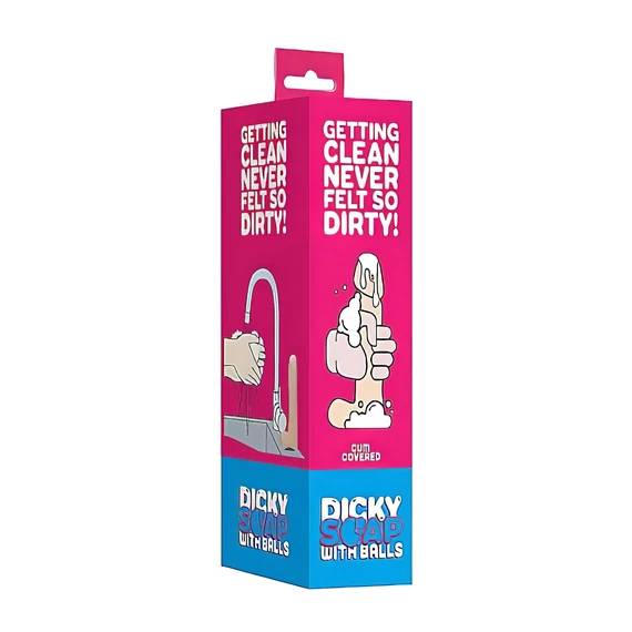 Dicky Cum - mydlo tvaru penisu s semenníkmi - prírodné (250g)