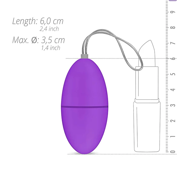 Easytoys - Fialové vibračné vajíčko s 7 rytmami