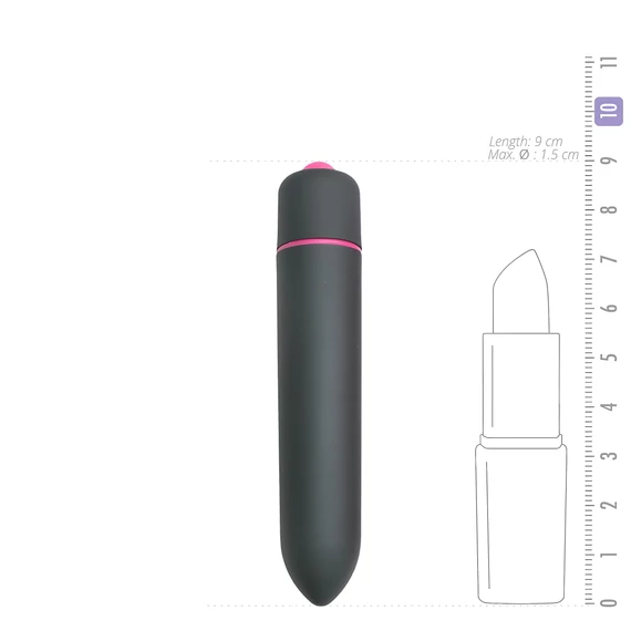 Easytoys Bullet - vodotesný mini vibrátor (čierny)