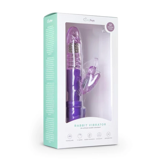 Easytoys Butterfly - rotačno-pulzačný vibrátor (fialový)