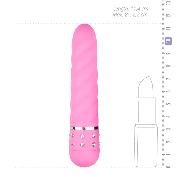 Easytoys Diamond - špirálový vibrátor (ružový)