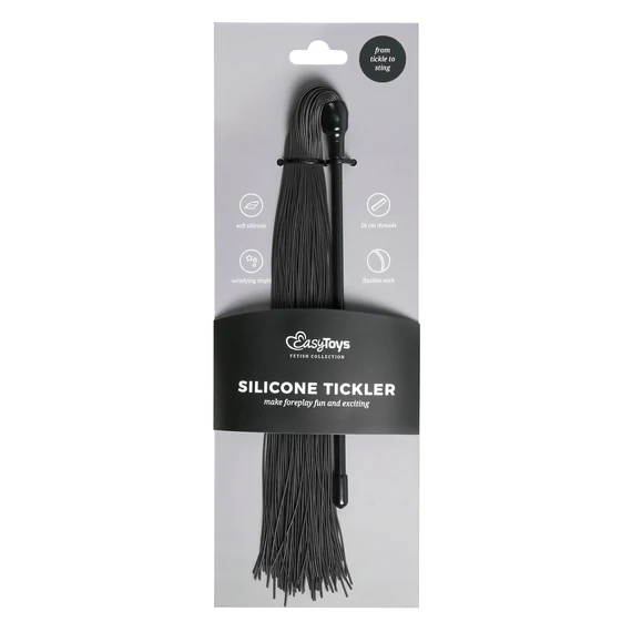 Easytoys Tickler - štípajúci silikónový bičík (čierny)