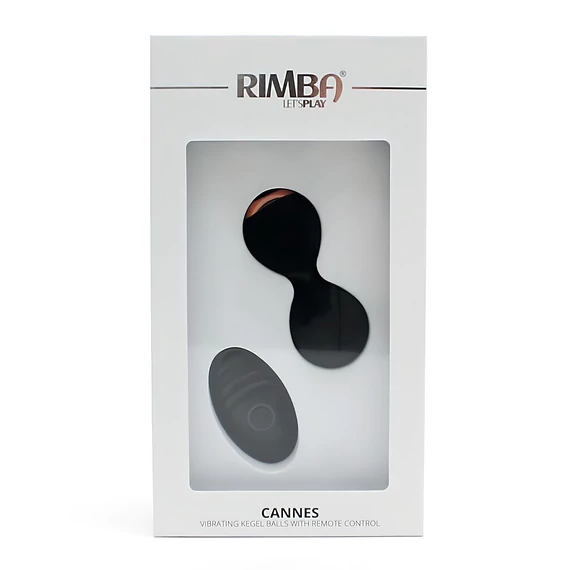 Rimba Cannes - čierne vibračné vajíčko, bezdrôtové, nabíjateľné