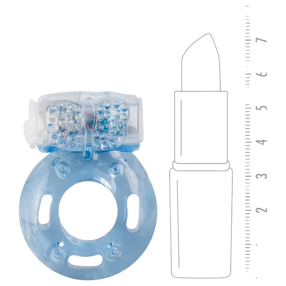 Easytoys - vibrujúci krúžok na penis (modrý)