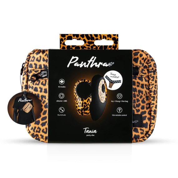 Panthra Tania - vibračné nohavičky (leopardia čierna)