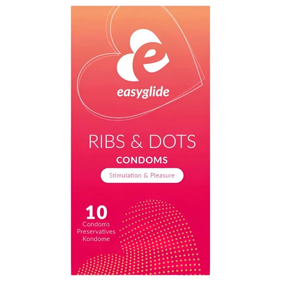 EasyGlide Rebrovaný & Boduškový kondóm (10ks)
