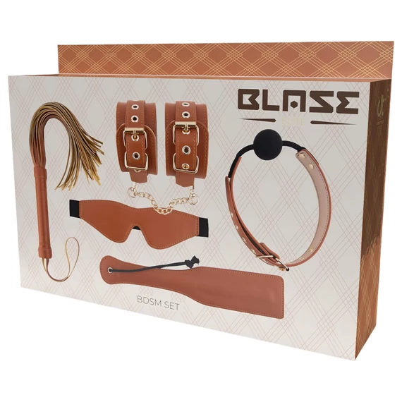 Blaze Elite - BDSM set - 5 dielov (koňak)