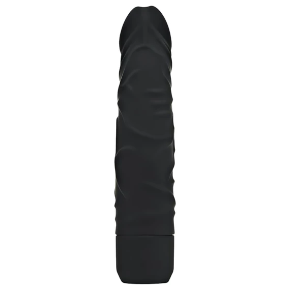 Klasický Real - realistický silikónový vibrátor (čierny)