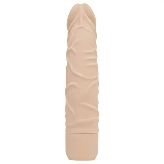 Klasický realistický silikónový vibrátor (naturálny)