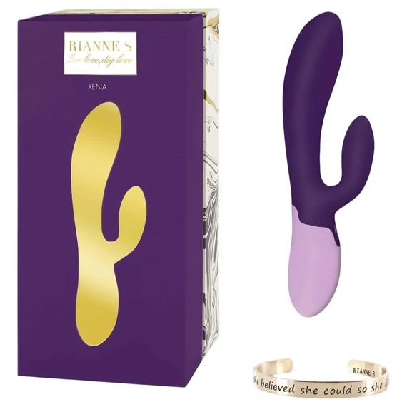 Rianne Essential Xena - nabíjateľný vibrátor s ramienkom (tmavo fialový)