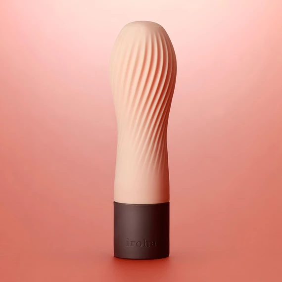 TENGA Iroha Zen - Hanacha super mäkký silikónový vibrátor (broskyňa)