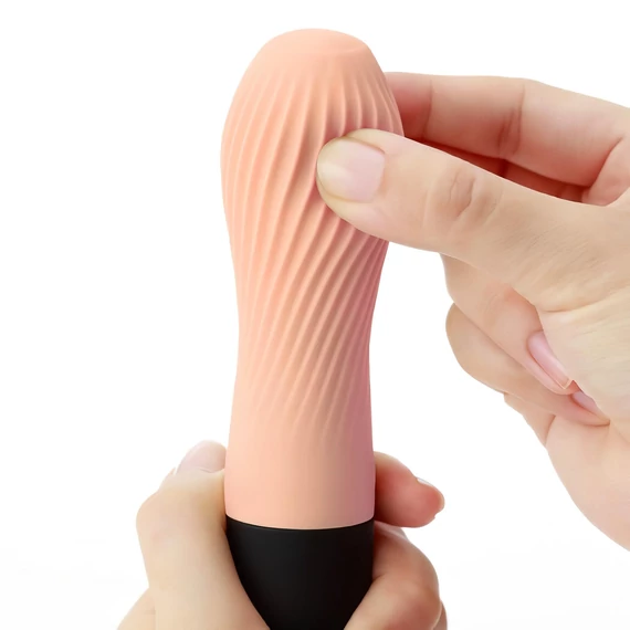 TENGA Iroha Zen - Hanacha super mäkký silikónový vibrátor (broskyňa)