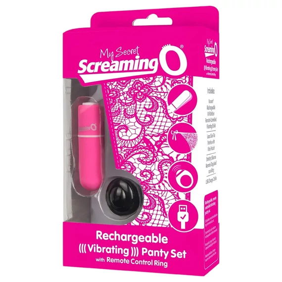 Screaming O Panty Set - vibračné tangá (ružové) S-L