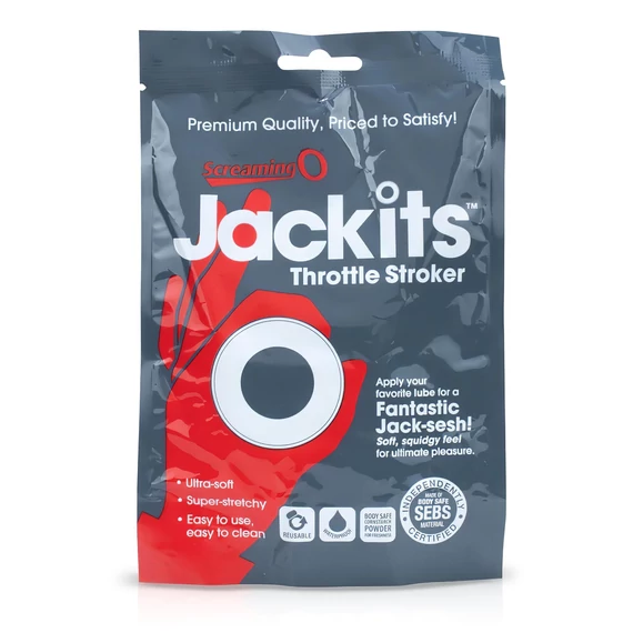 Screaming Jackits - masturbátor, krúžok a napinák (priehľadný)