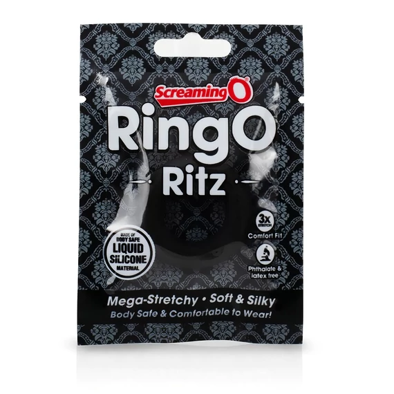 Screaming O Ritz - silikónový erekčný krúžok (čierny)