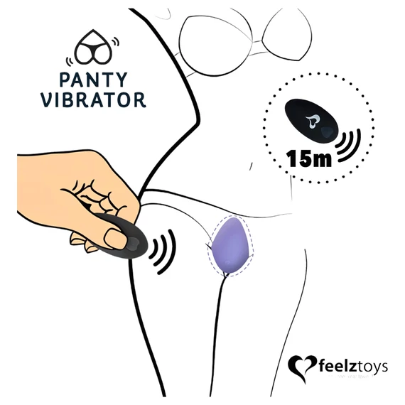 FEELZTOYS nohavičkový akumulátorový vibrátor na klitoris (čierny)