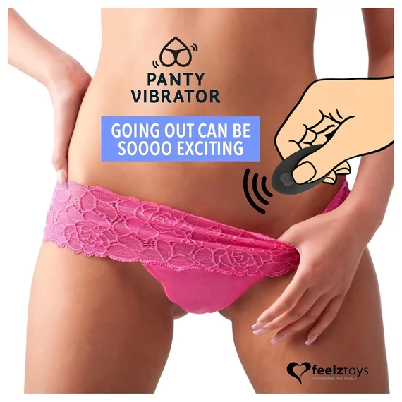 FEELZTOYS nohavičkový akumulátorový vibrátor na klitoris (čierny)