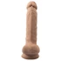 Silexd 7 - prisávací dildo - 17,5 cm (prírodný)