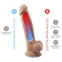 Silexd 7 - prisávací dildo - 17,5 cm (prírodný)