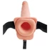 Fetish Strap-On 9 - pripínací dutý striekajúci dildo (naturálny)