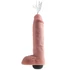 King Cock 11 - realistický striekajúci dildo (28 cm) - prírodný
