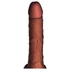 King Cock Plus 7,5 - hýbajúci sa vibrátor s miešaním (hnedý)