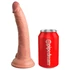 King Cock Elite 7 - prísavkový, diaľkovo ovládaný vibrátor 18 cm - prírodný