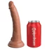 King Cock Elite pohodlie - strap-on dildo s postrojom (tmavá prírodná)