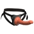 King Cock Elite pohodlie - strap-on dildo s postrojom (tmavá prírodná)