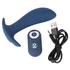 You2Toys - Plug - nabíjateľný, diaľkový análny vibrátor (modrý)